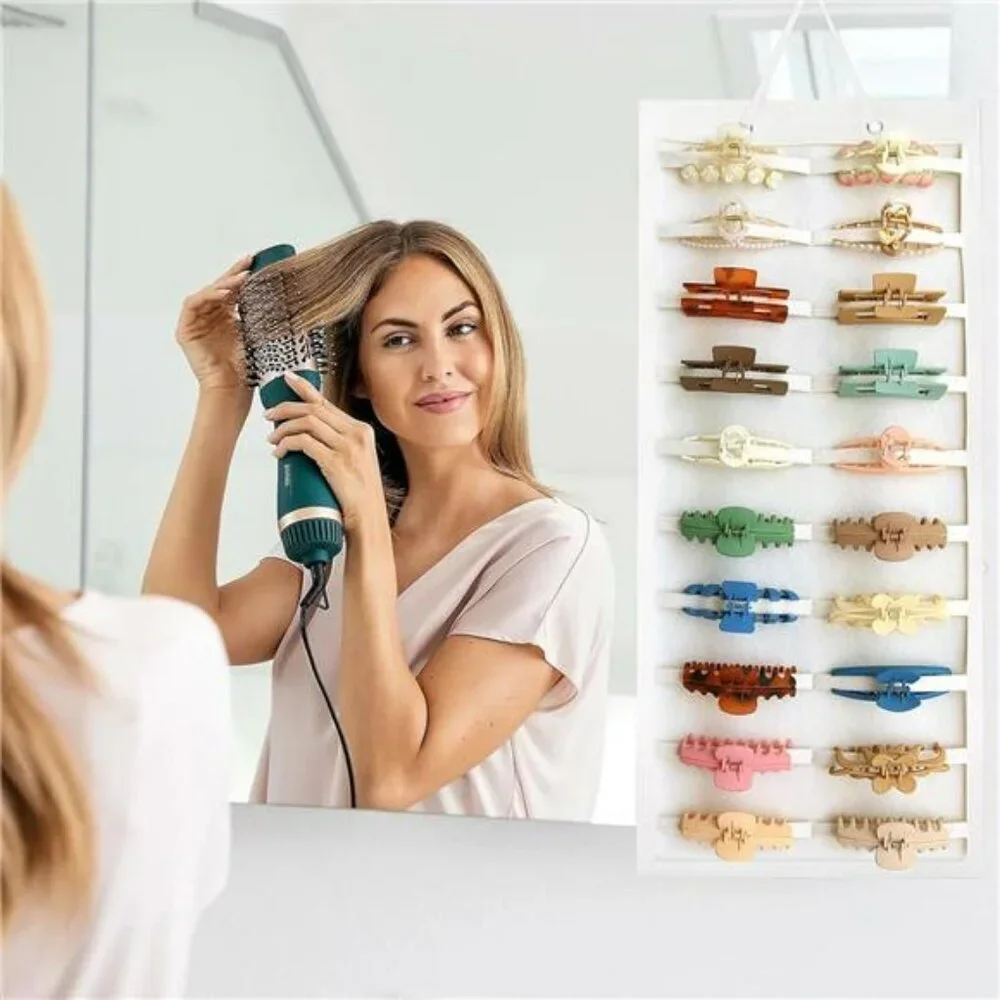 Hanging Claw Clip Organizer Hair Bow Holder Storage Rack for Wall Door Closet